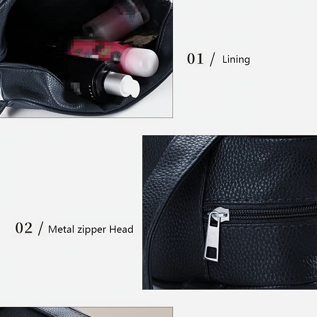 Travel in Style with Spacious PU Leather Toiletry Bag