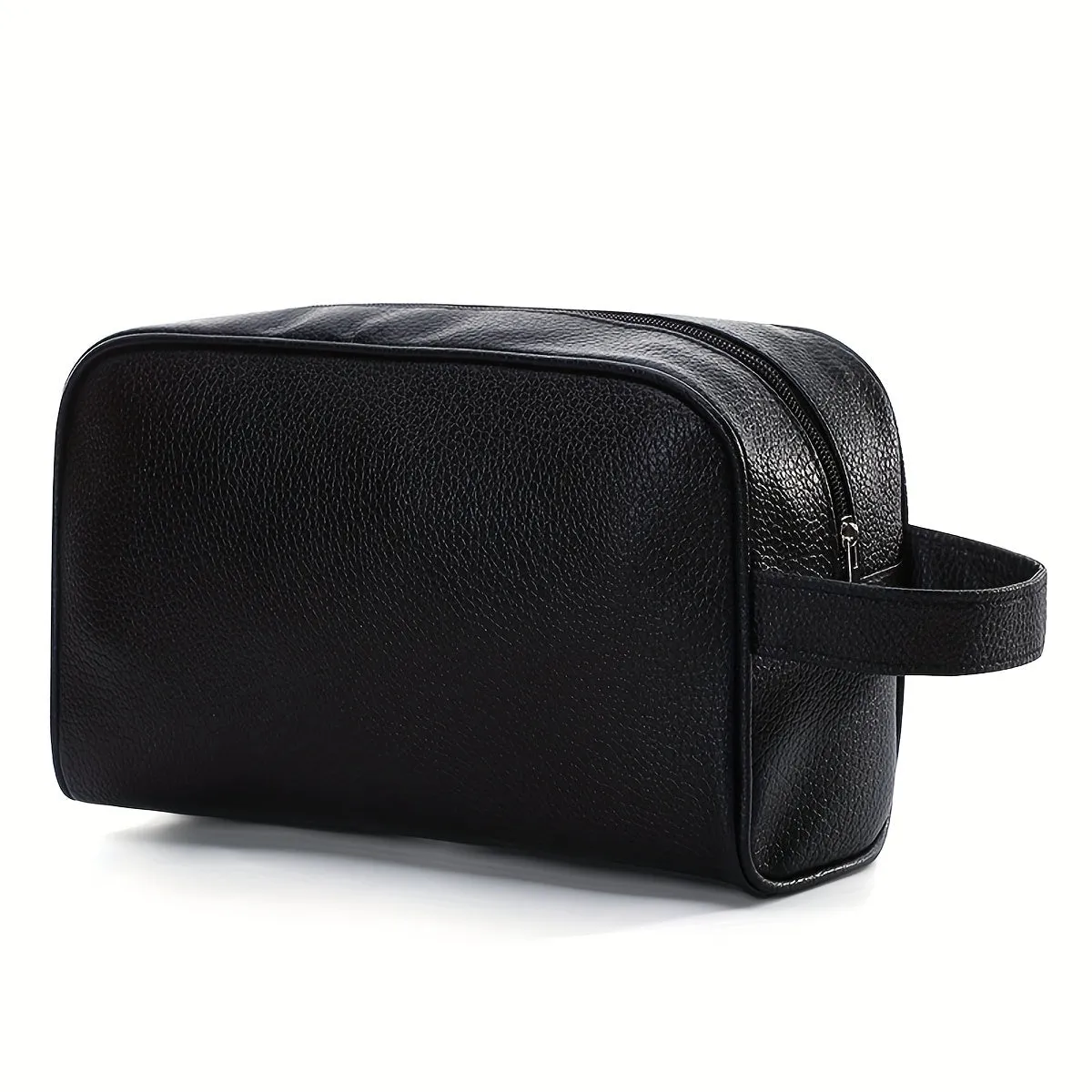 Travel in Style with Spacious PU Leather Toiletry Bag