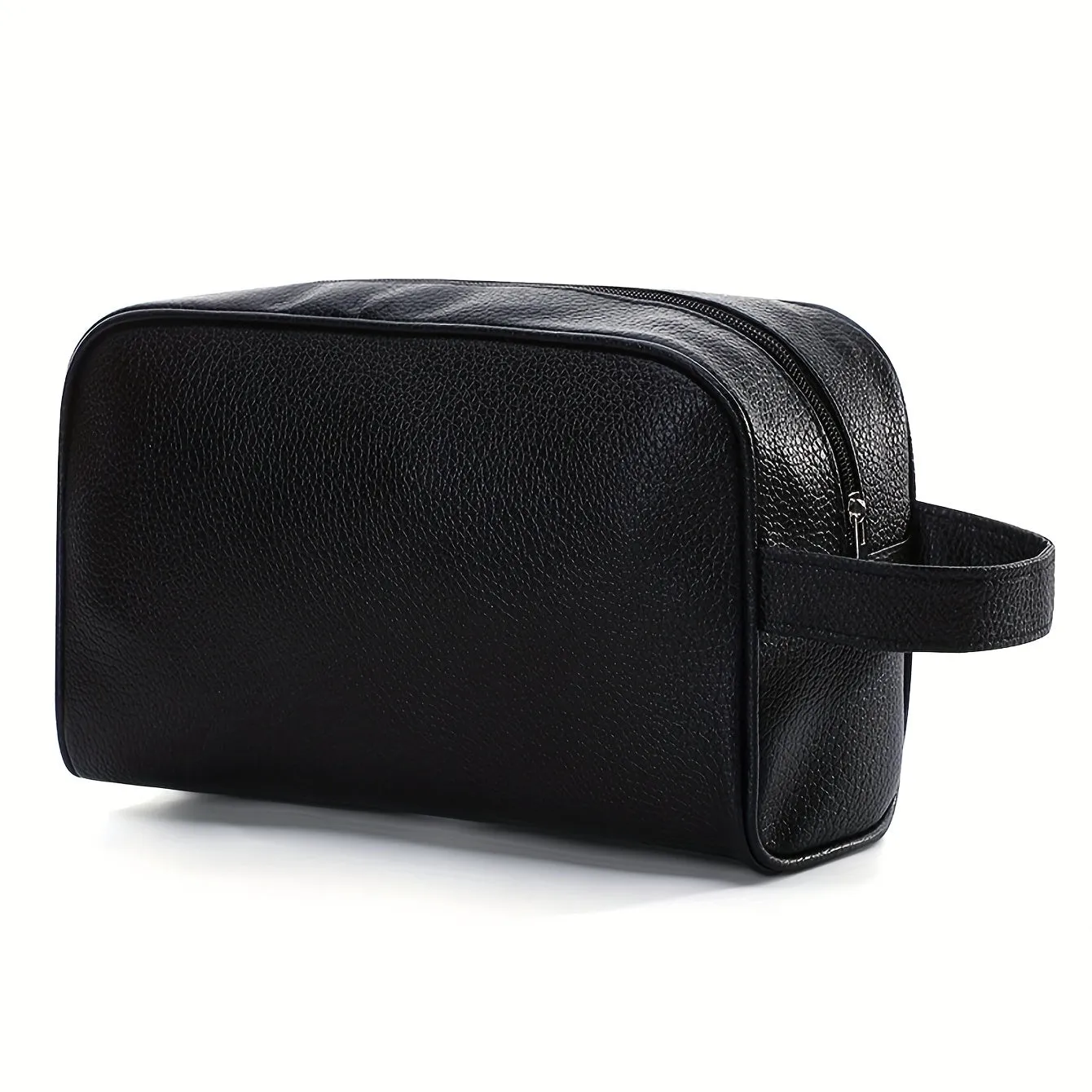 Travel in Style with Spacious PU Leather Toiletry Bag