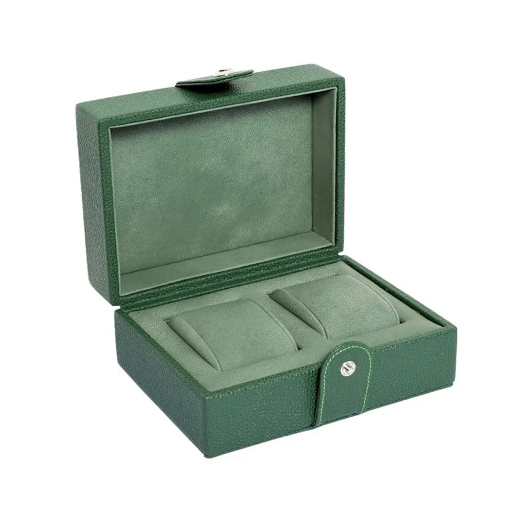 UNDERWOOD (LONDON) - Double Leather Watch Box | UN215/GRN