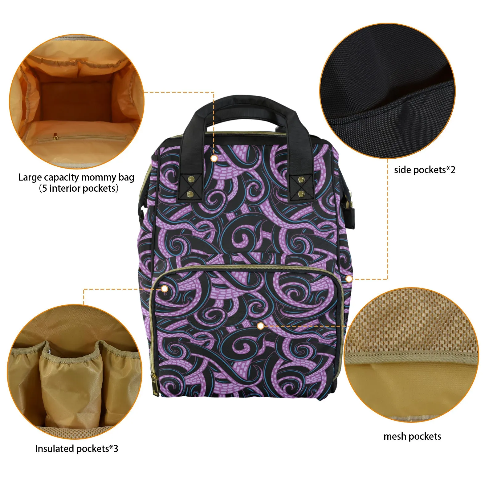 Ursula Tentacles Multi-Function Diaper Bag