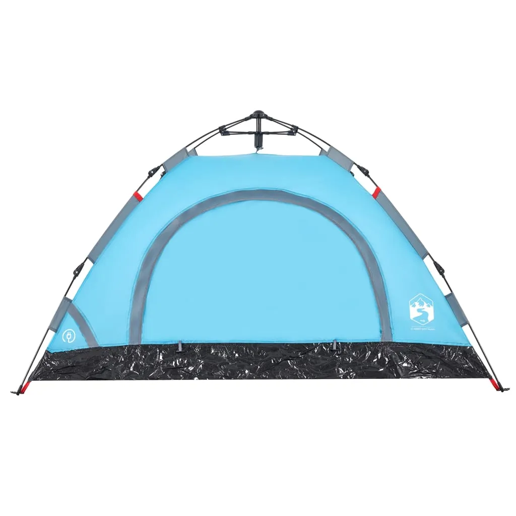 vidaXL Camping Tent 2-Person Blue Quick Release