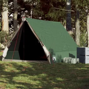 vidaXL Camping Tent A-Frame 2-Person Green Waterproof