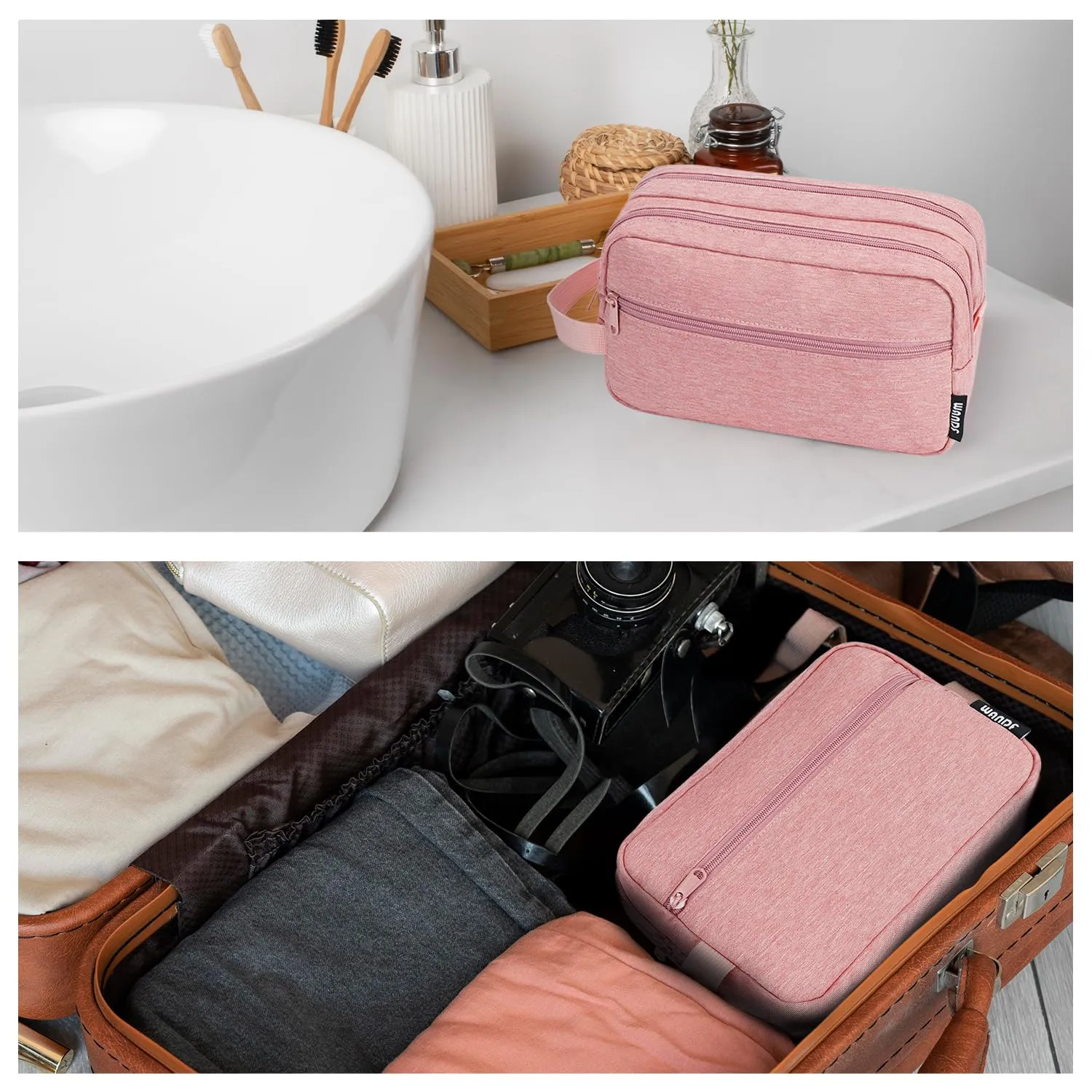 WANDF Hanging Dopp Kit Toiletry Bag with Wet Compartment  - WF5090