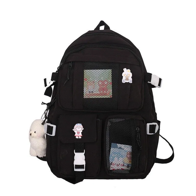 Wenkouban 2022 Buckle Badge Women's Backpack