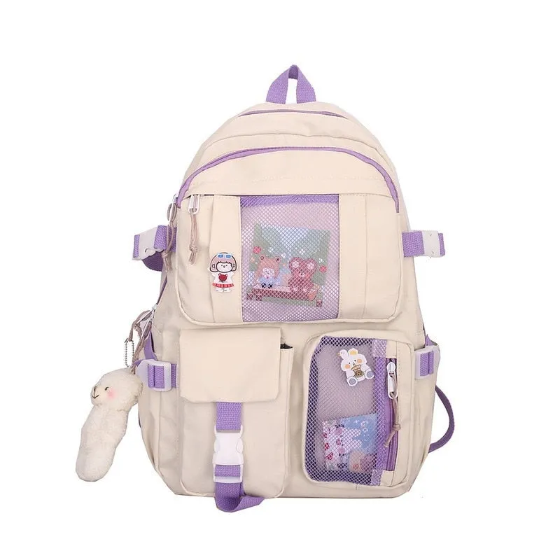 Wenkouban 2022 Buckle Badge Women's Backpack