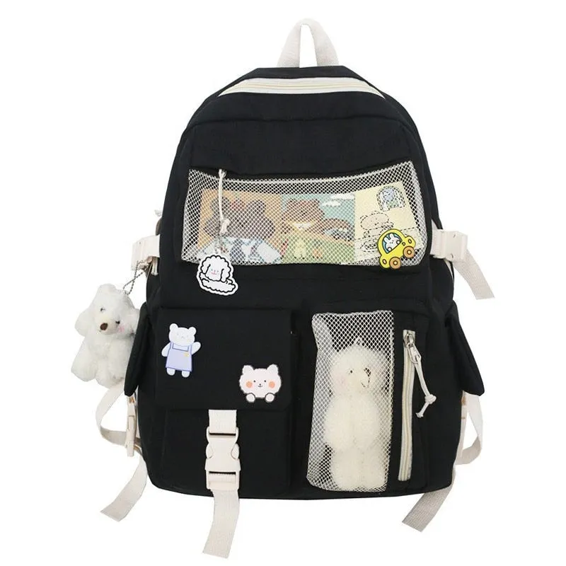 Wenkouban 2022 Buckle Badge Women's Backpack