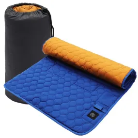 Winter USB Rechargeable Smart Seven Zone Heating  Anti-cold Sleeping Bag Pad(Blue Orange)