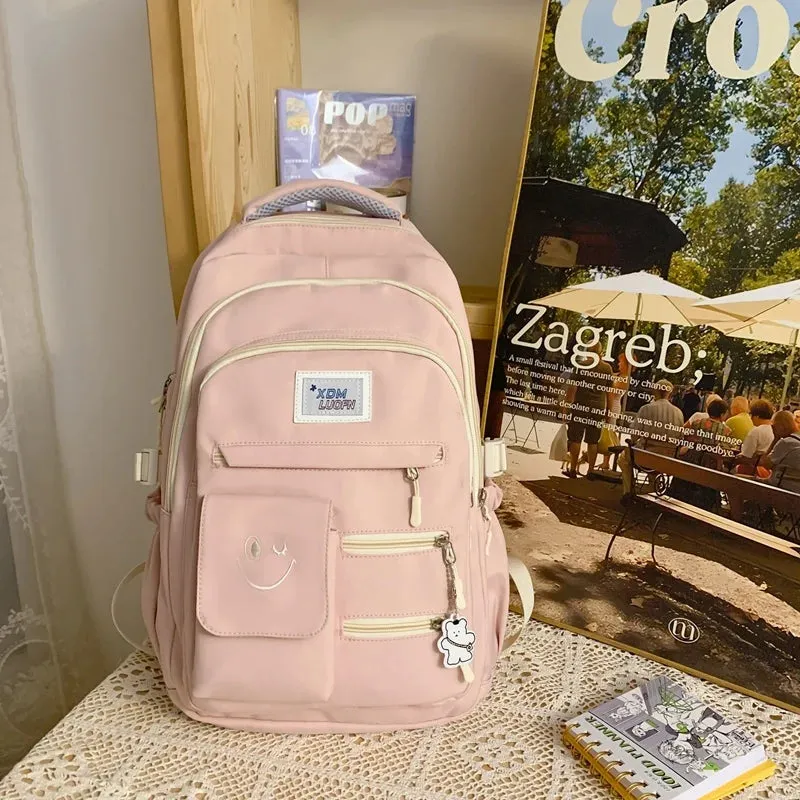 Women Nylon Laptop Cute Men Waterproof Travel School Bag Ladies Student Girl Boy Book Bag Male Female College Backpack Trendy