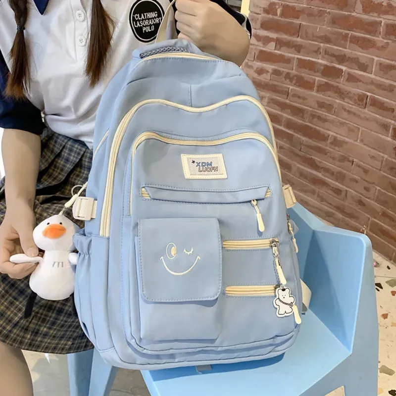 Women Nylon Laptop Cute Men Waterproof Travel School Bag Ladies Student Girl Boy Book Bag Male Female College Backpack Trendy