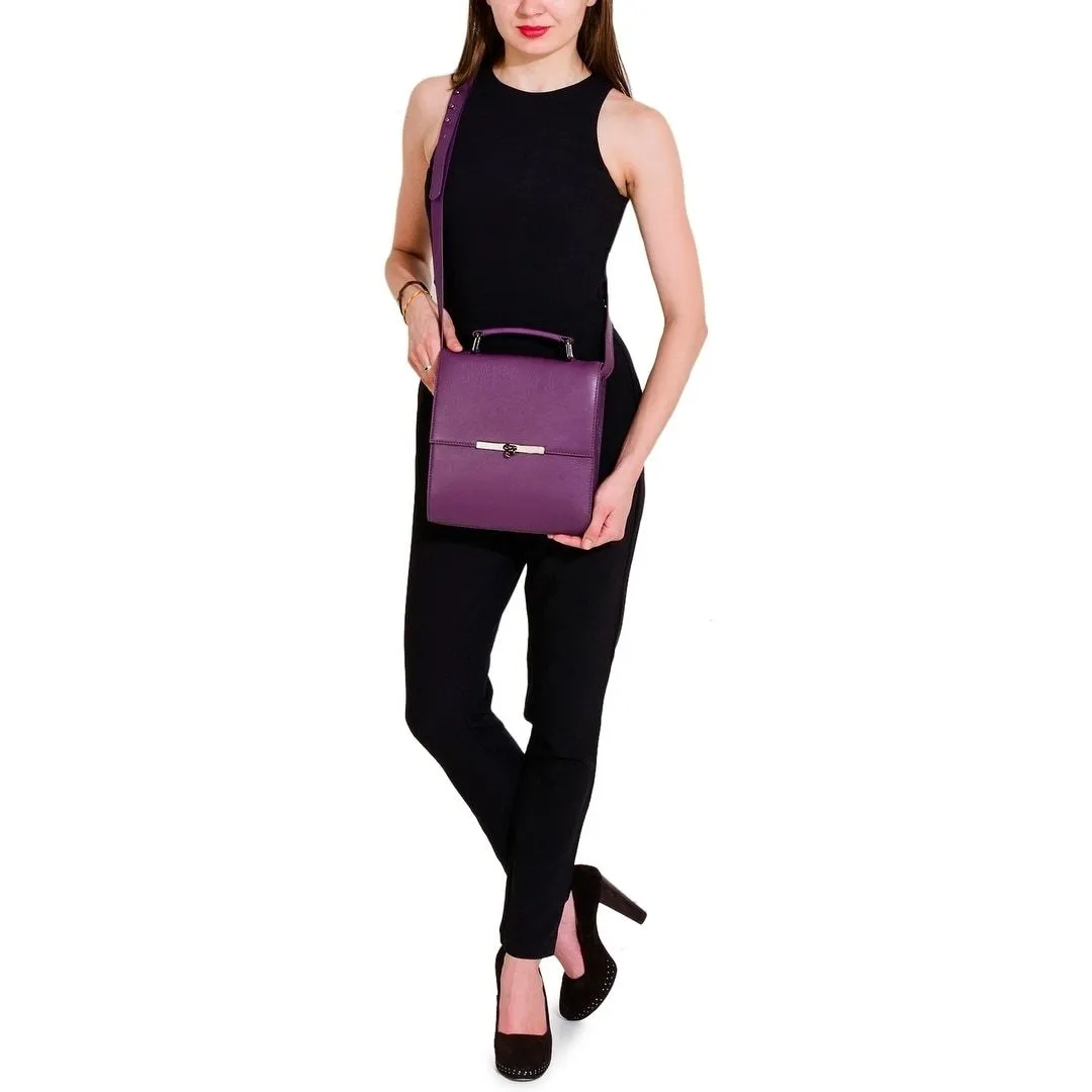 Women's Leather Crossbody Bag - PRU1324