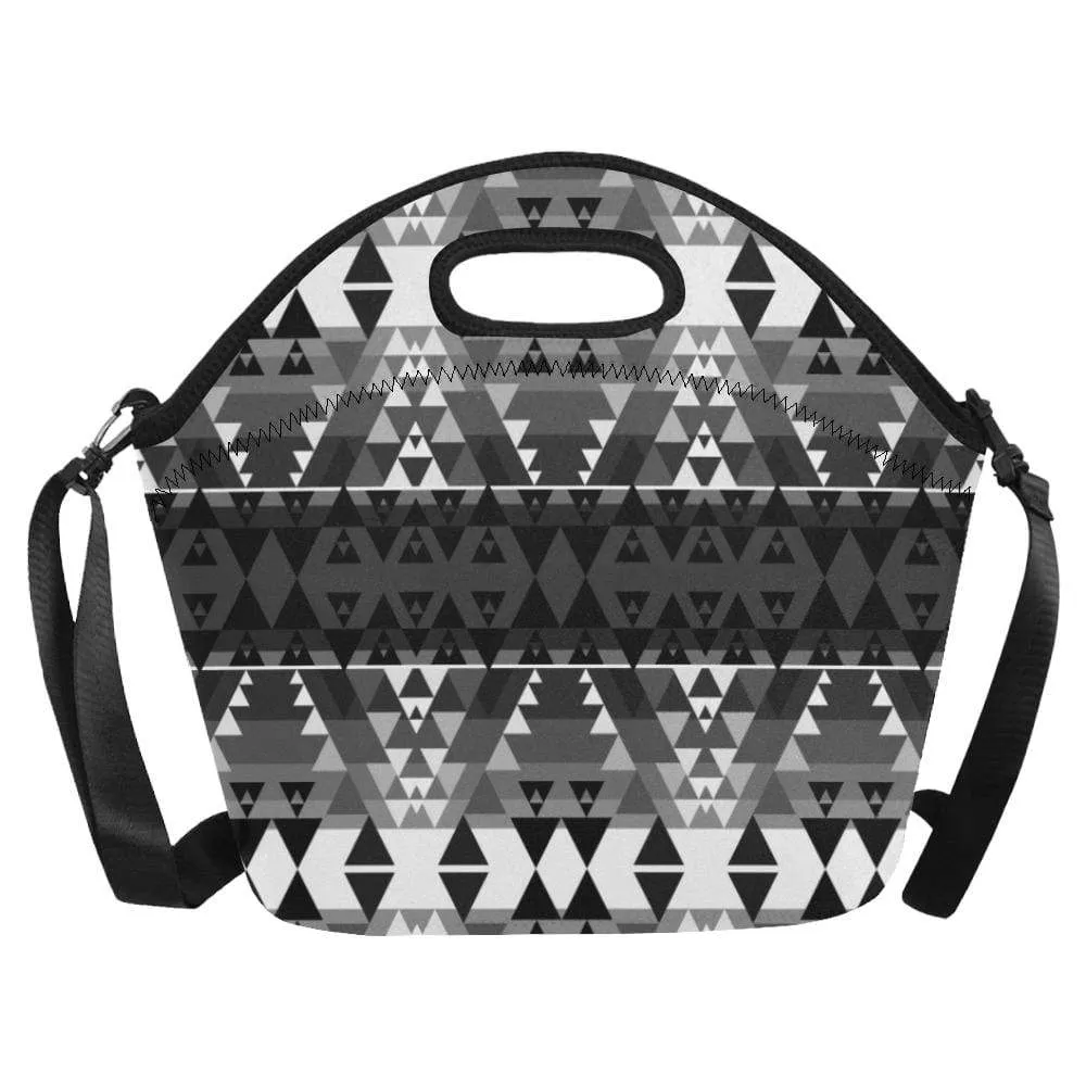 Writing on Stone Black and White Neoprene Lunch Bag/Large